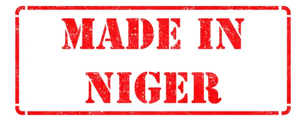 Made in Niger on Rubber Stamp. — Stock Photo, Image