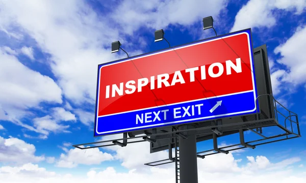 Inspiration Inscription on Red Billboard. — Stock Photo, Image