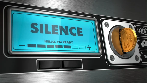 Silence on Display of Vending Machine. — Stock Photo, Image