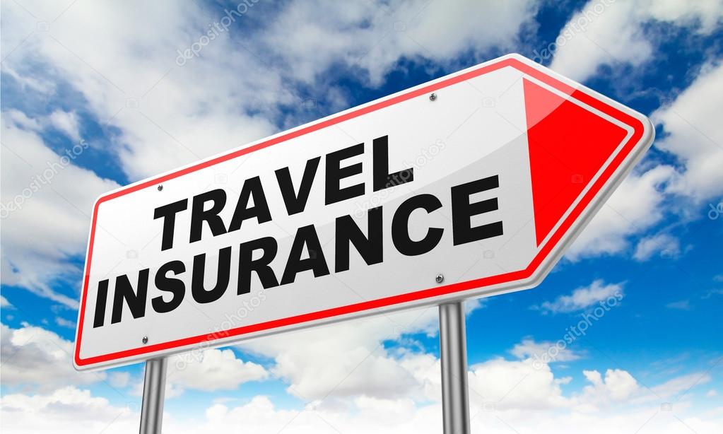 Travel Insurance on Red Road Sign.