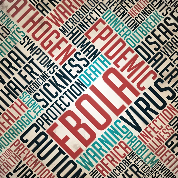 Ebola - Epidemic Concept on Grunge Word Collage. — Stock Photo, Image