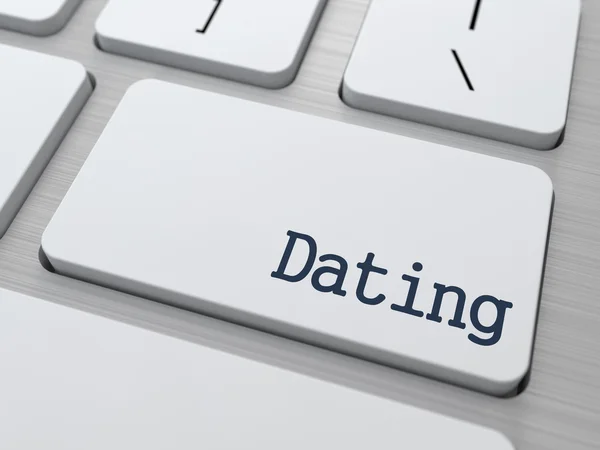 Dating-knappen på datorns tangentbord. — Stockfoto