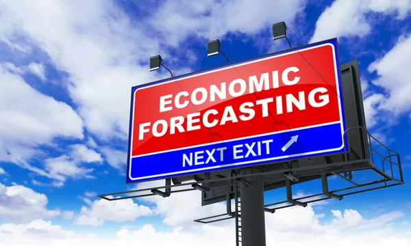 Economic Forecasting Inscription on Red Billboard. — Stock Photo, Image
