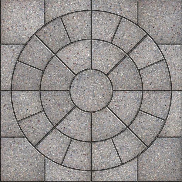 Gray Pavement  Slabs in the Form of Circle. — Stock Photo, Image