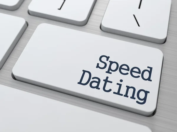 Speed Dating knop op het toetsenbord van de Computer. — Stockfoto