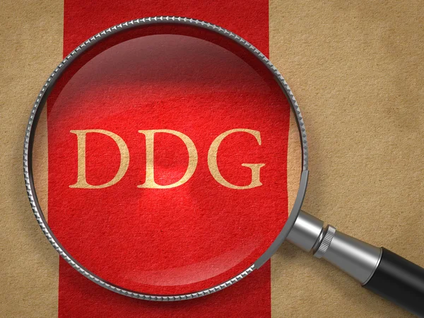 DDG through Magnifying Glass. — Stock Photo, Image