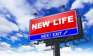 Yeni hayat Yazıt kırmızı Pano.