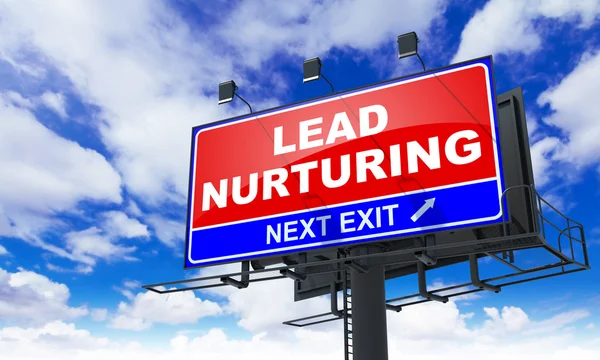 Lead Nurturing on Red Billboard. — Stock Photo, Image