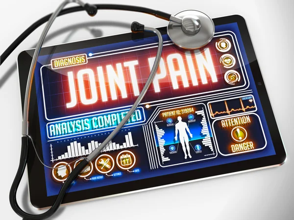 Joint Pain on the Display of Medical Tablet. — Stock Photo, Image