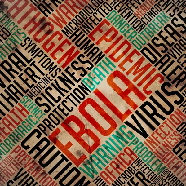 Ebola - Collage di parola di Grunge. — Foto Stock