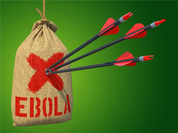 Ebola - hit target auf green. — Stockfoto