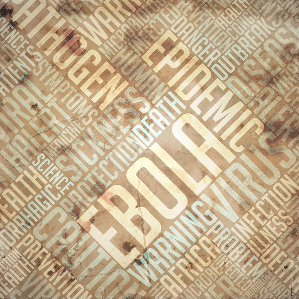 Ebola - Collage di parola Beige di Grunge. — Foto Stock