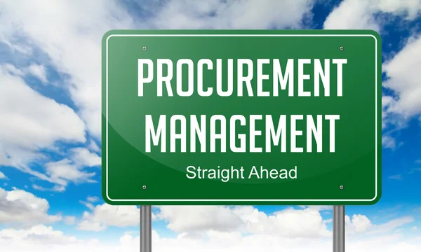 Procurement Management on Highway Signpost. — Stock Photo, Image