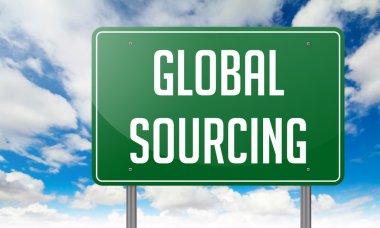 Küresel Otoban tabelasını üzerinde kaynak.