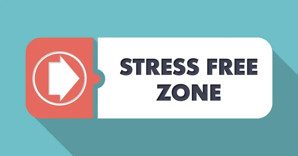 Stress vrije zone op oranje achtergrond in plat ontwerp. — Stockfoto