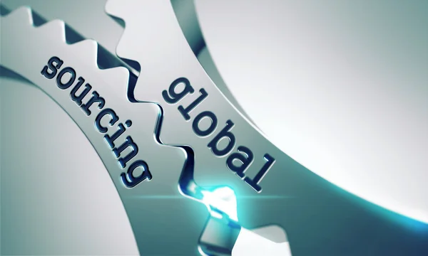 Global Sourcing on the Gears. — Stock Photo, Image