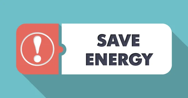Save Energy on Orange Background in Flat Design. — Stock Photo, Image