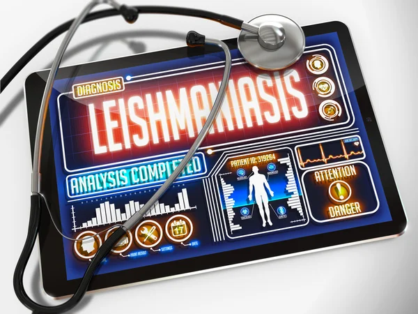 Leishmanióza na displeji lékařské Tablet. — Stock fotografie