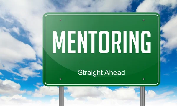 Mentoring on Highway Signpost. — Stock Photo, Image