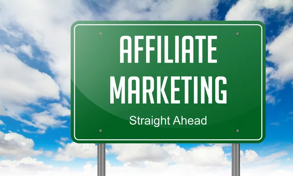 Affiliate Marketing na autostradzie drogowskaz. — Zdjęcie stockowe