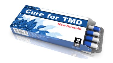 Cure For TMD, Red Open Blister Pack. clipart