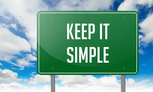 Keep it Simple on Highway Signpost. — Stock Photo, Image