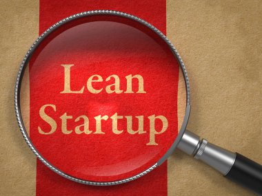 Lean Startup through a Magnifying Glass. clipart