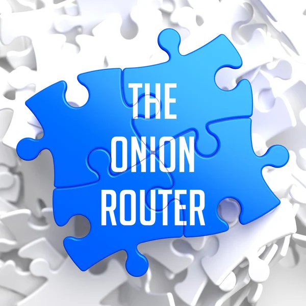 The Onion Router on Blue Puzzle. — Stock Photo, Image