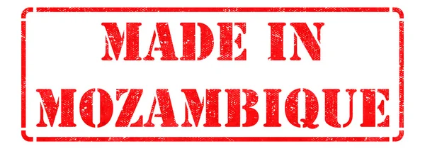 Made in Mozambique on Red Stamp. — Stock Photo, Image