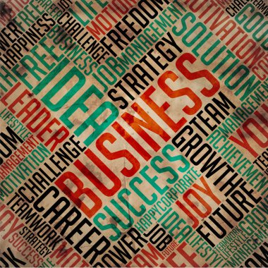 Business - Grunge Word Collage. clipart