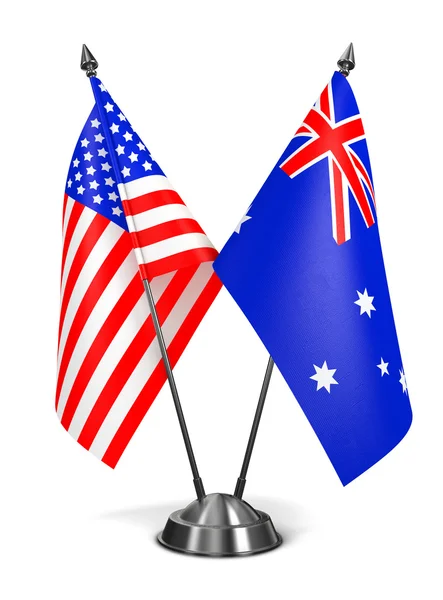 USA and Australia - Miniature Flags. — Stock Photo, Image