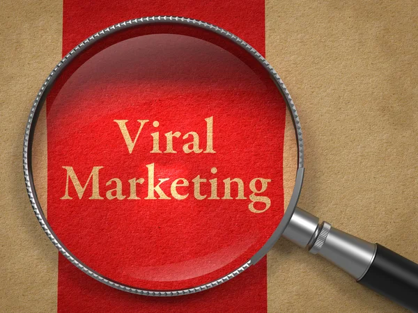 Virale Marketing door vergrootglas. — Stockfoto