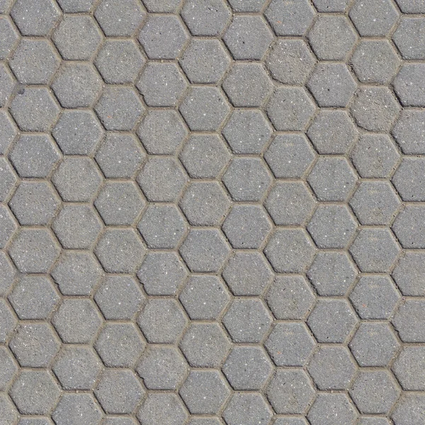 Grey Figured Pavement with Honeycombs. — Stock Photo, Image