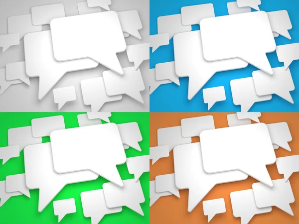 Blank Speech Bubble on Colorful Background. — Stock Photo, Image