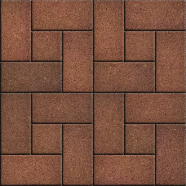 Brown Pavement - Rectangular and Small Square. — Stock Photo, Image