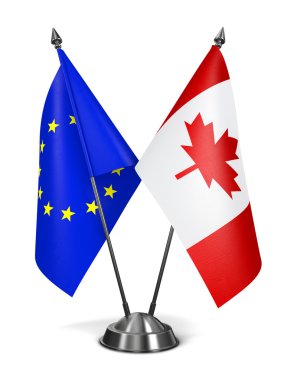 AB ve Türkiye - minyatür bayrakları.