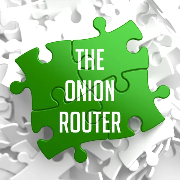 The Onion Router on Green Puzzle. — Stock Photo, Image