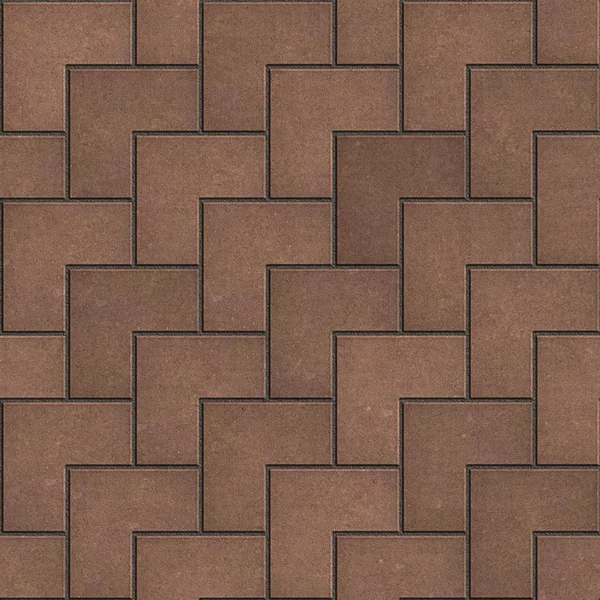 Brown Pavement in the Form of Superposed Squares. — Stock Photo, Image