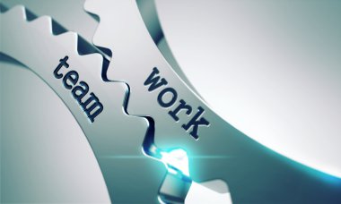 Takım çalışması Cogwheels üzerinde.