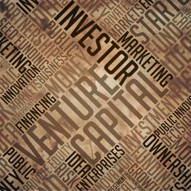 Venture Capital - Grunge Brown Word Collage. clipart