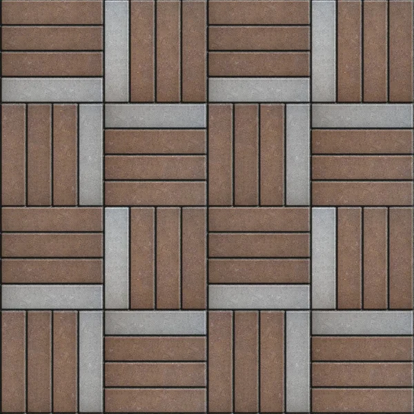 Grå och bruna trottoaren rektanglar. Smidig konsistens. — Stockfoto