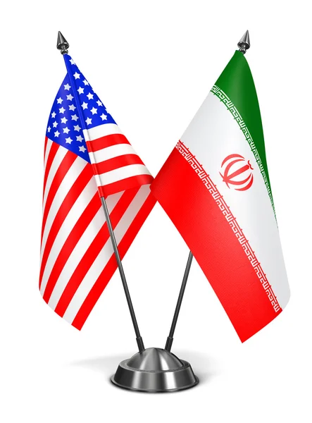 USA and Iran - Miniature Flags. — Stock Photo, Image