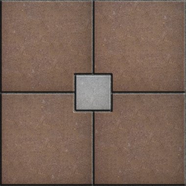 Kahverengi ve gri tuğla döşeme. Sorunsuz doku.