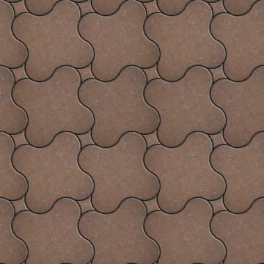 Brown Brick Pavers. Seamless Texture. clipart