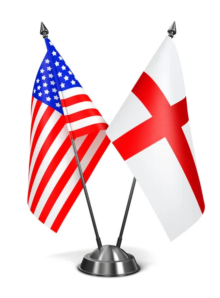 美国和英国-小旗. — 图库照片
