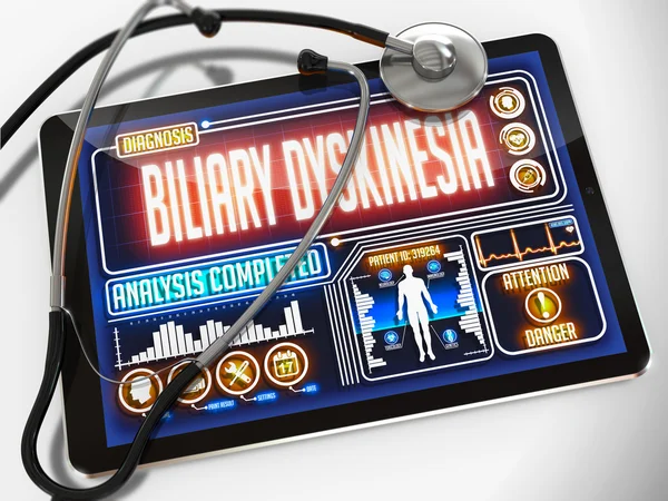 Biliary Dyskinesia on the Display of Medical Tablet. — Stock Photo, Image