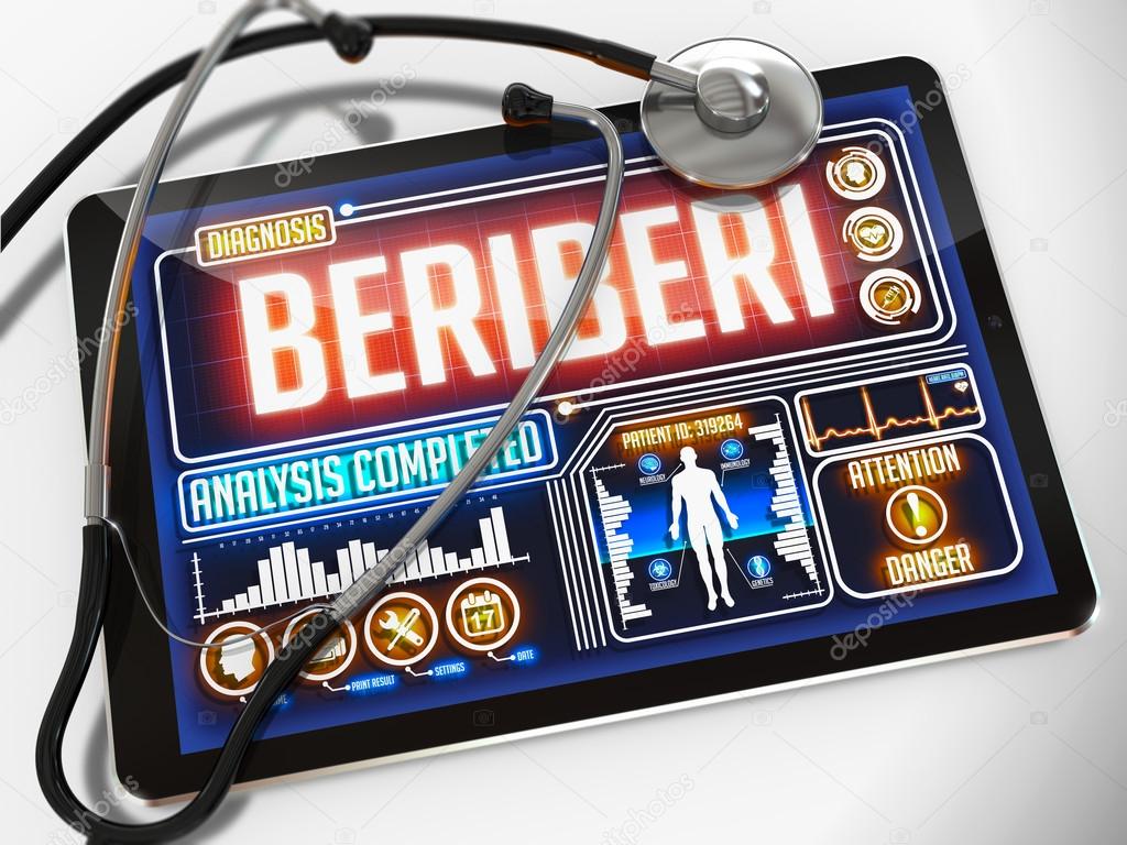 Beriberi on the Display of Medical Tablet.