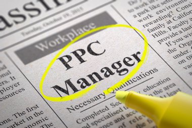 PPC Yöneticisi Vacancy gazete.