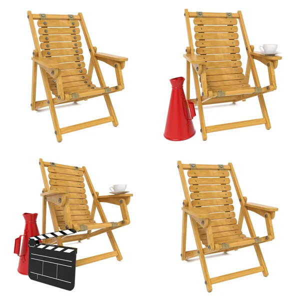 Set van houten stoel voor directeur. — Stockfoto
