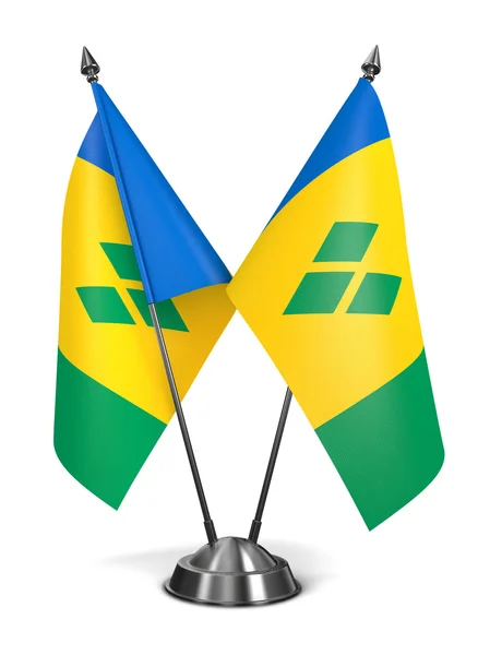 Сен-Vincent і Гренадини - мініатюрні прапори. — стокове фото
